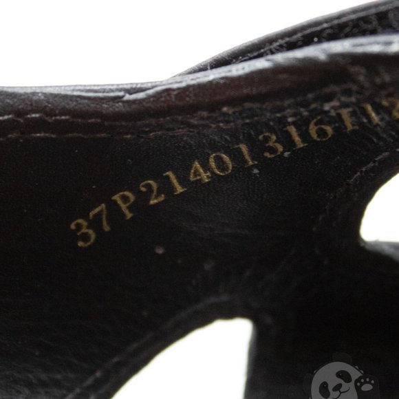 Ecco Sandals Black Leather Slingback Comfort Hook Loop Womens Size 37 P21401316 - Picture 6 of 6